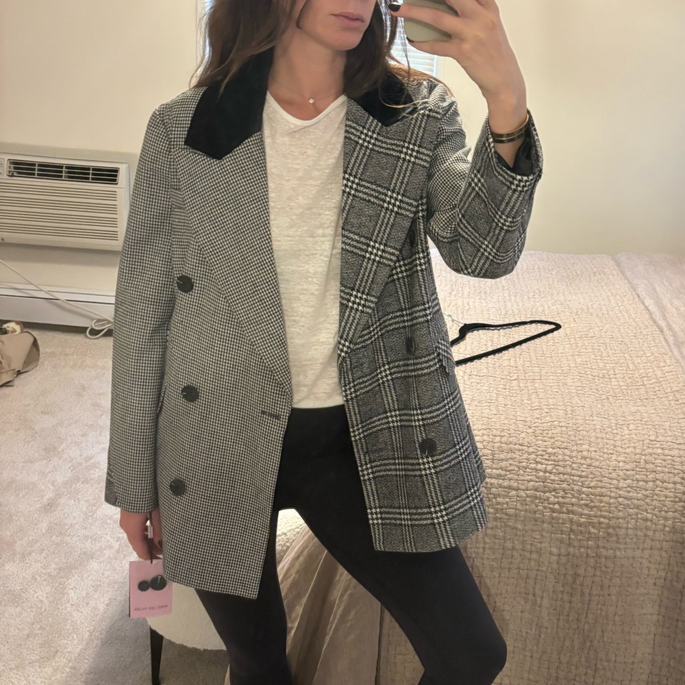 AVEC LES FILLES plaid blazer NEW WITH TAGS!